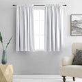 DONREN Greyish White Rod Pocket Curtain Panels Thermal Insulated Room Darkening Curtains for Bedroom (42 Width x 54 Length,2 Panels)