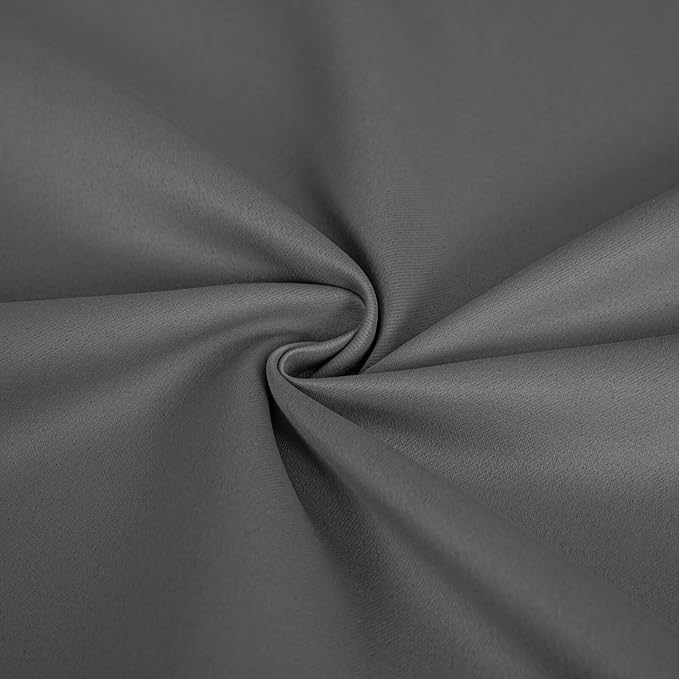Blackout Curtains 96 Inch Length 2 Panels Set, Black Out Curtains for Bedroom 96 Inch Long, Rod Pocket Energy Saving Room Darkening Drapes for Living Room Window Light Grey(W52 x L96)