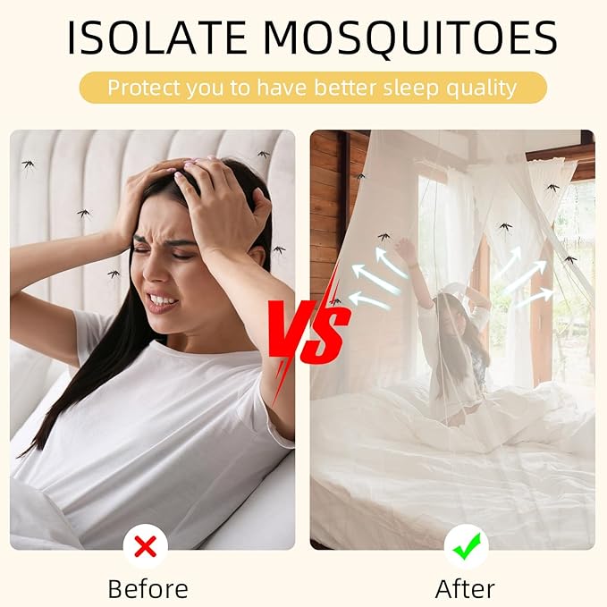 4 Corners Mosquito Net for Mosquiteros para Camas Bed Canopies Netting Bed Drapes Rectangular Mosquito Mesh for Camping Home Outdoor Travel(White,L75 X W35.5 X H59 Inch,1 Opening)
