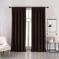 nanbowang Coffee Brown Velvet Curtains - 42 Inches Width 84 Inches Long Soft Curtain Rod Pocket Thermal Insulated Window Treatment for Bedroom 2 Panels