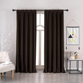nanbowang Coffee Brown Velvet Curtains - 42 Inches Width 72 Inches Long Soft Curtain Rod Pocket Thermal Insulated Window Treatment for Bedroom 2 Panels
