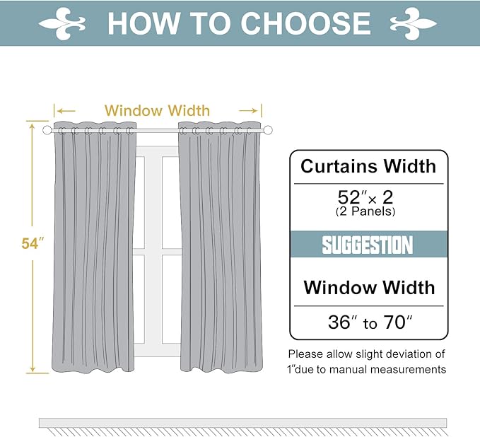 ChrisDowa Grommet Blackout Curtains for Bedroom and Living Room - 2 Panels Set Thermal Insulated Room Darkening Curtains (Royal Purple, 52W x 54L)