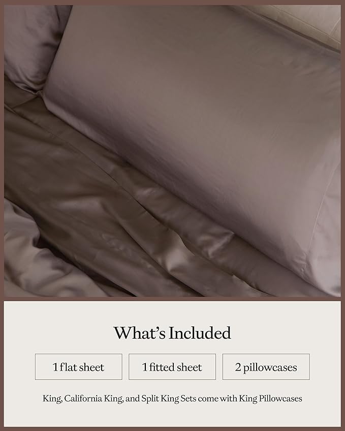 Cozy Earth Luxury Bed Sheet Set - 100% Viscose from Bamboo Fabric, Ultra-Soft & Breathable, Fits Regular & Deep Pocket Mattresses up to 20" - 4 Pieces Twin Sheet Set Walnut