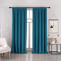nanbowang StoneBlue Velvet Curtains - 42 Inches Width 96 Inches Long Soft Curtain Rod Pocket Thermal Insulated Window Treatment for Bedroom 2 Panels