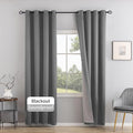 3-in-1 Layers Noice Reduction Soundproof Curtains, Grommet Full Blackout Thermal Curtains for Living Room, Bedroom(1 Panel,Grey,50" x 72")