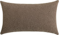 Jeneoo Light Brown Decorative Lumbar Thick Throw Pillow Covers Fine Textured Boucle Couch Cushion Cases for Sofa Decor, Set of 1, 14 x 36 Inch