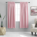 DONREN Pink Curtains for Kids Room - Home Decoration Privacy Protection Blackout Thermal Insulated Window Drape with Rod Pocket (Set of 2 Panels,52 x 63 Inch)