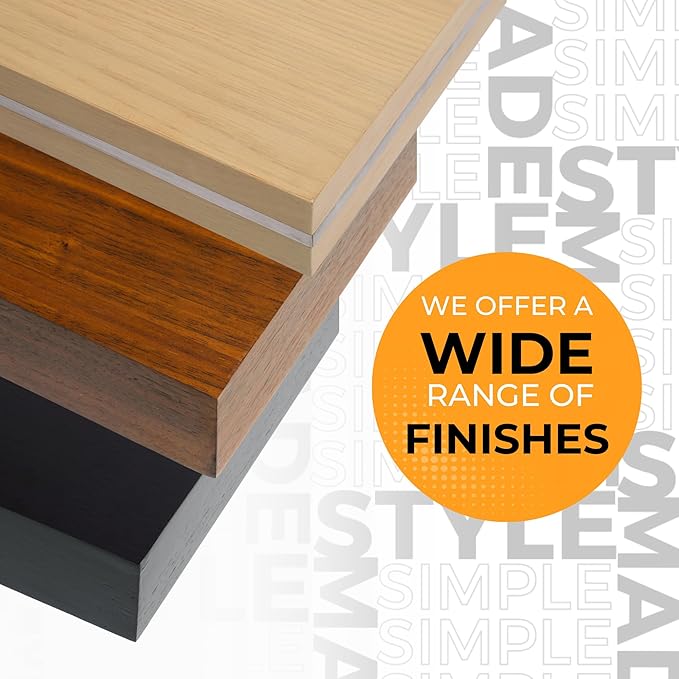 HÜNGSMART 48 Inch Wooden Floating Shelf – Supports 300lbs – Carpenter Designed - Engineered Wood with 4 x Walnut Finish – Includes Laser Welded Precision Wall Bracket (48 inches x 11 13/16 inches)