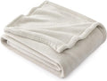 Bedsure GentleSoft Fleece Throw Blanket Linen - 300GSM Soft Lightweight Plush Cozy Blankets for Bed, Sofa, Couch, Travel, Camping, 50x60 inches
