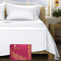 Mayfair Linen 100% Egyptian Cotton Sheets California King Size - 1200 Thread Count 4 PC Cal King Sheets Egyptian Cotton, Soft, Cooling Sateen Sheet, High Thread Count Sheet California King - White