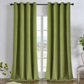 Joydeco Moss Green 100% Blackout Curtains 90 Inch 2 Panels, Luxury Thermal Green Velvet Curtains for Bedroom Living Room, Soundproof Blackout Window Drapes, Grommet Top (52W x 90L)