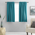 DONREN 48 Inch Teal Curtains Blackout Drapes for Loft - Room Darkening Thermal Insulated Solid Rod Pocket Panels for Kids Room (2 Panels,52 by 48-Inch)