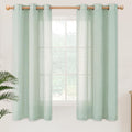 YoungsTex Light Sage Linen Curtains 63 Inch Length for Living Room Window, Light Filtering Textured Drapes with Grommet for Bedroom Kitchen Rustic Farmhouse Lightweight, 2 Panels, 42 X 63 Inch