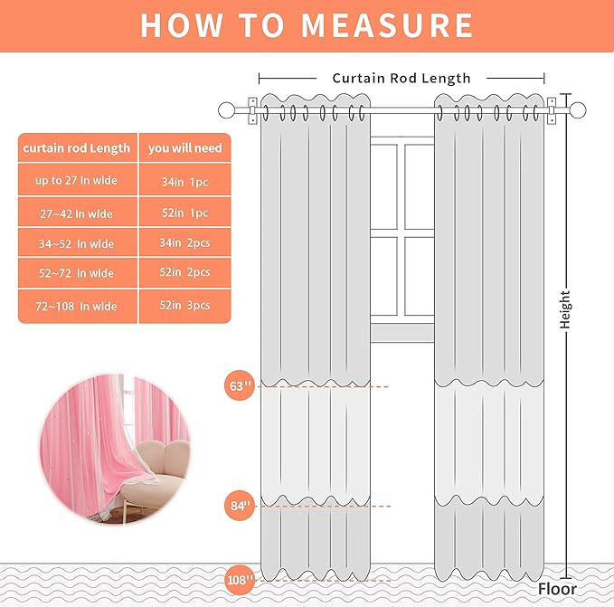 XiDi Pink Curtains for Bedroom, Girls Room Blackout Curtains, Kids Room Darkening Curtains, Hot Pink Decor, 1 Panel