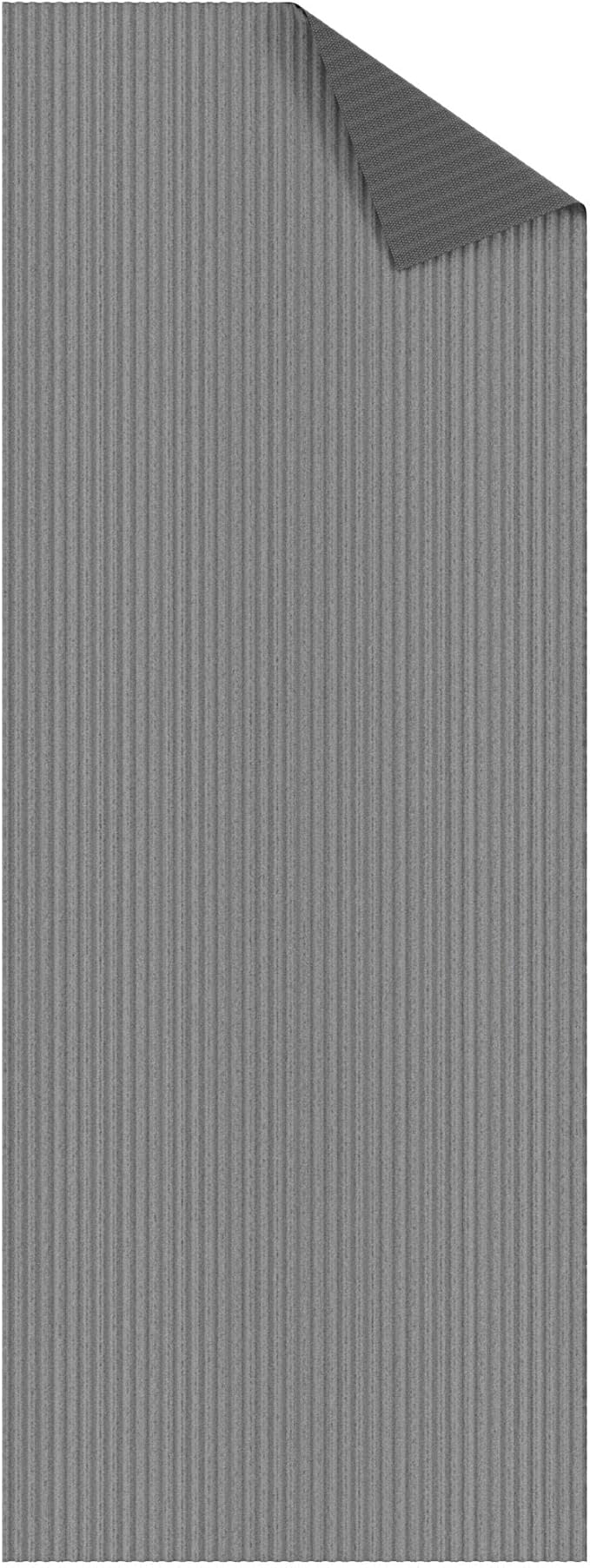Ottomanson 2'7" x 51' Hallway Runner with Scraper Pile - Extra Durable Non-Slip Rug Mat for Indoor & Outdoor Use - Ideal for Kitchen, Entryway & Garage - High-Traffic Carpet, Gray