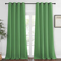 NICETOWN Blackout Room Darkening Window Curtain - Thermal Insulated Solid Grommet Blackout Patio Door Curtain/Drape for Living Room (Froest Green, 1 Panel, 52 by 95-inch)