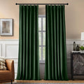 Pinch Pleated 100% Blackout Curtains for Bedroom, Olive Green Velvet Curtains for Living Room, Black Out Curtain 96 inch Long Room Darkening, Blackout Pinch Pleat Drapes with Hooks 2 Panels