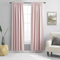 DONREN Blush Pink Curtains 80 Inches Long - 2 Panels Blackout Curtain Panels/Drapes for Girls Kids Bedroom Decor - Baby Pink Room Darkening Thermal Insulated for Baby Nursery W 52" x L 80"