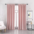 nanbowang Pink Velvet Curtains - 42 Inches Width 96 Inches Long Soft Curtain Rod Pocket Thermal Insulated Window Treatment for Bedroom 2 Panels