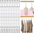 12 Pack Space Saving Hangers for Clothes, Collapsible Metal Hangers Organizer, Clothes Space Savers, Closet Organizers and Storage, Dorm Room Essentials