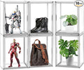 10 Pack Acrylic Shoe Box Size 14, X-Large Purse Handbag Organizer Clear Sneaker Display Case Boot Storage Box Transparent Stackable Storage Bins with Magnetic Lids