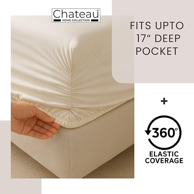 twinSheets Set, 100% Egyptian Cotton Sheets 400 Thread Count 3 Piece Soft Sateen Weave twinBed Set Fits Upto 17", Machine Washable No Pill, Hotel Collection Sheet & Pillowcase Sets- Blush