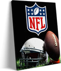 B.B.F MAKE American Football Canvas Wall Art Super Champions Bowl Poster Rugby Oil Painting Canvas Wall Decor Sports Picture Boys Gift Modern Bedroom Living Room Dorm Home Decoration, Framed 11x14inch