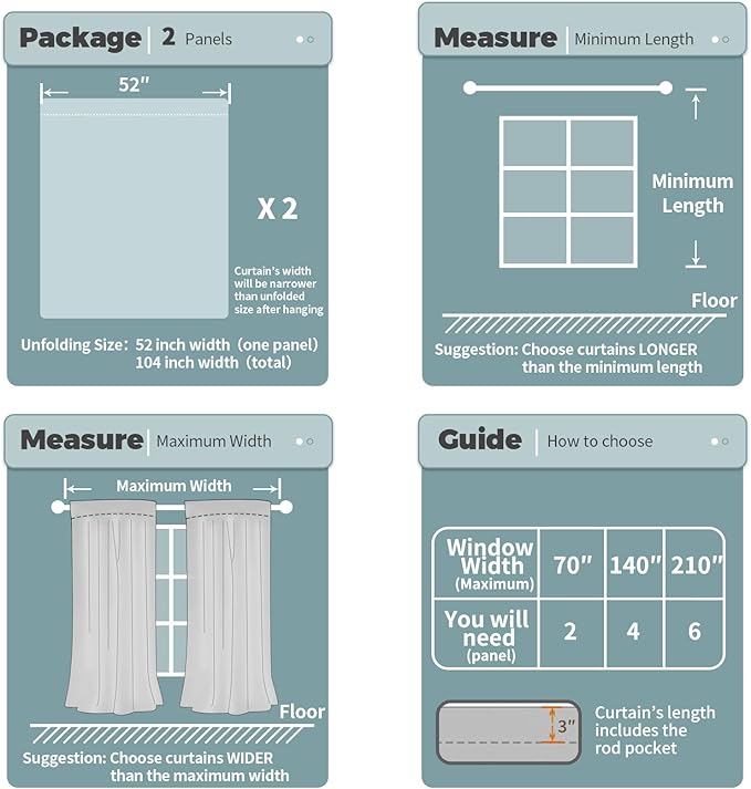 BGment 100% Blackout Curtains for Bedroom 72 Inch Length 2 Panels, Thermal Insulated Room Darkening Curtains Rod Pocket Soundproof Bedroom Living Room Window Curtains, Dove Grey, Each 52 Inch Wide