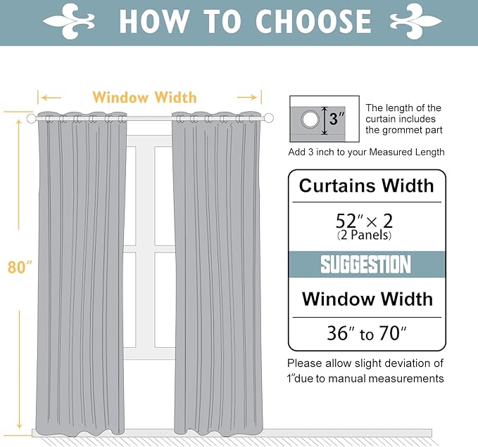 ChrisDowa Blackout Curtains 80 Inches Long 2 Panels Set for Living Room, Grommet Thermal Insulated Room Darkening Curtains for Bedroom (Forest Green, 52 x 80 Inch)