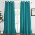 NICETOWN Blackout Curtains 120 inch Length for Sliding Glass Door, Grommet Thermal Insulated Room Darkening Sound Reducing Drapes for Room Divider, 1 Panel, W52 x L120, Peacock Teal