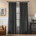 Pinch Pleated 100% Blackout Curtains for Bedroom, Grey Velvet Curtains for Living Room, Black Out Curtain 108 inch Long Room Darkening, Blackout Pinch Pleat Drapes with Hooks 2 Panels