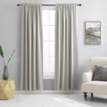 DONREN 90 Inch Length Blackout Curtain Panels for Living Room - Thermal Insulated Solid Rod Pocket Curtains for Dining Room(2 Panels,Light Grey)