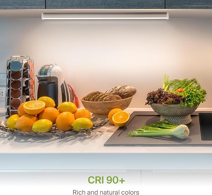 ASD 20 Pack 18 Inch LED Under Cabinet Lighting Plug in or Hardwired, High/Low/Off Switch, 8W 120V 3 CCT 2700K/3000K/4000K CRI90+, Triac Dimmable Linkable Under Counter Lights for Kitchen, ETL, White