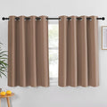 NICETOWN Insulated Blackout Curtain and Drape - Microfiber Energy Saving Thermal Insulated Solid Grommet Blackout Drapery for Kitchen (Single Panel, 52 inches by 54 inches, Cappuccino)