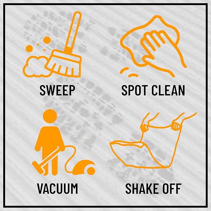 Ottomanson 3'11" x 42' Hallway Runner with Scraper Pile - Extra Durable Non-Slip Rug Mat for Indoor & Outdoor Use - Ideal for Kitchen, Entryway & Garage - High-Traffic Carpet, Gray