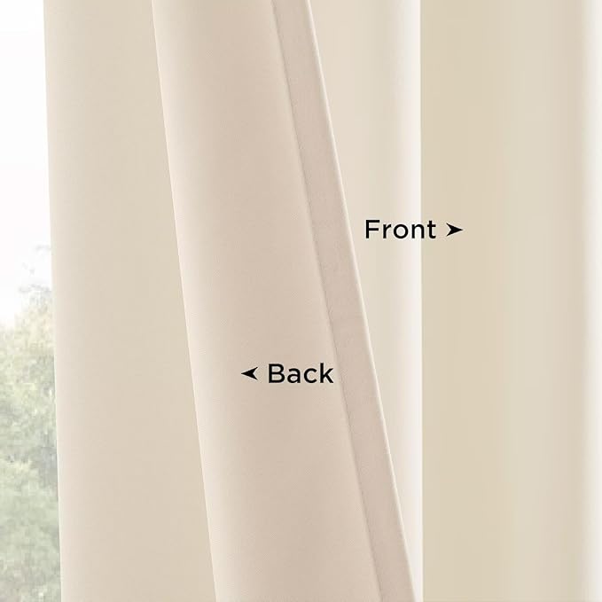 Joydeco Velvet Curtains White Blackout Curtains Thermal Insulated 84 inches Long Window Curtains Super Soft Room Darkening Drapes for Bedroom Living Room Elegant Rod Pocket 2 Panels Cream White
