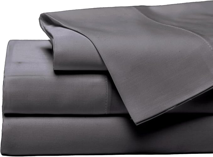 Cozy Earth Luxury Bed Sheet Set - 100% Viscose from Bamboo Fabric, Ultra-Soft & Breathable, Fits Regular & Deep Pocket Mattresses up to 20" - 4 Pieces Twin Sheet Set Charcoal Grey