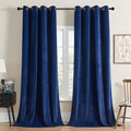 Joydeco Royal Blue Velvet Curtains 96 Inches Long, Luxury Grommet Blackout Curtain 2 Panels, Thermal Insulated Privacy Room Darkening Window Drapes for Bedroom Living Room Home Theatre (52Wx96L)