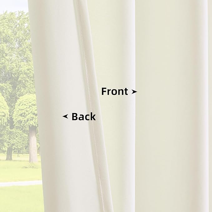 Joydeco Customized Velvet Curtains for Bedroom and Living Room, Heavy Duty Luxury Thermal Insulated White Velvet Curtains Rod Pocket 1 Panel, Custom Size