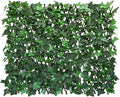 Sumery Expandable Fence Privacy Screen for Balcony Patio Outdoor,Decorative Faux Ivy Fencing Panel,Artificial Hedges (Single Sided Leaves) (4, Green-Ivy)