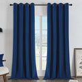Joydeco Royal Blue 100% Blackout Curtains 90 Inch 2 Panels, Luxury Thermal Royal Blue Velvet Curtains for Bedroom Living Room, Soundproof Blackout Window Drapes, Grommet Top (52W x 90L)