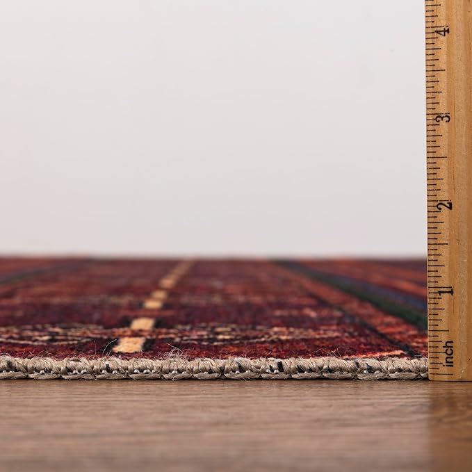 Keen Home Design 2x7 Rug - Machine Washable Runner Rug with Non-Slip Backing, Ideal for Hallway, Entryway, Kitchen, Laundry Room - Vintage, Easy Clean, Durable, Low Pile Rug - (2'6" x 7')