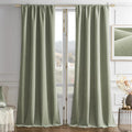 Joydeco Sage Green Velvet Curtains 84 Inches 2 Panels, Luxury Thermal Insulated Soft Green Curtains for Bedroom & Living Room, Room Darkening Velvet Drapes, Rod Pocket (52W x 84L)