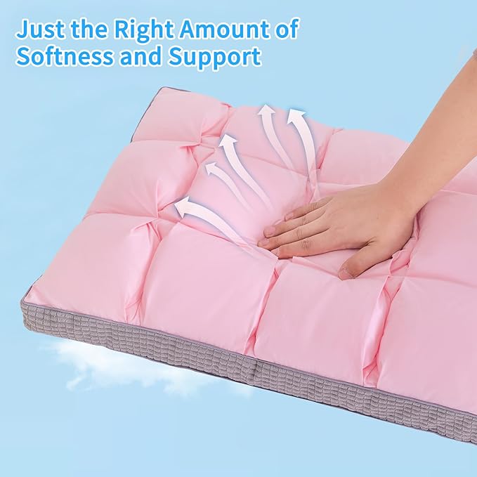 YOUR MOON Soft Pillow King for Sleeping, Super Soft Support Down Alternative Pillow, 100% Cotton Shell Luxury Comfy Fluffy Bed Pillows for Sleep(Pink)