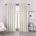 nanbowang Cream White Velvet Curtains - 42 Inches Width 96 Inches Long Soft Curtain Rod Pocket Thermal Insulated Window Treatment for Bedroom 2 Panels
