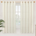 YoungsTex 60 Inch Wide Linen Curtains 2 Panels Grommet 63 Inch Length Light Filtering Window Drapes Privacy for Bedroom Office Living Room, 60 X 63 Inch