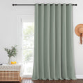 NICETOWN Blackout Patio Curtains 100 x 144 Inches Long for Sliding Door Extral Wide Blackout Curtain Panels Thermal Insulated Room Divider - Grommet Top, 100" W x 144" L, 1 Panel, Sage Green