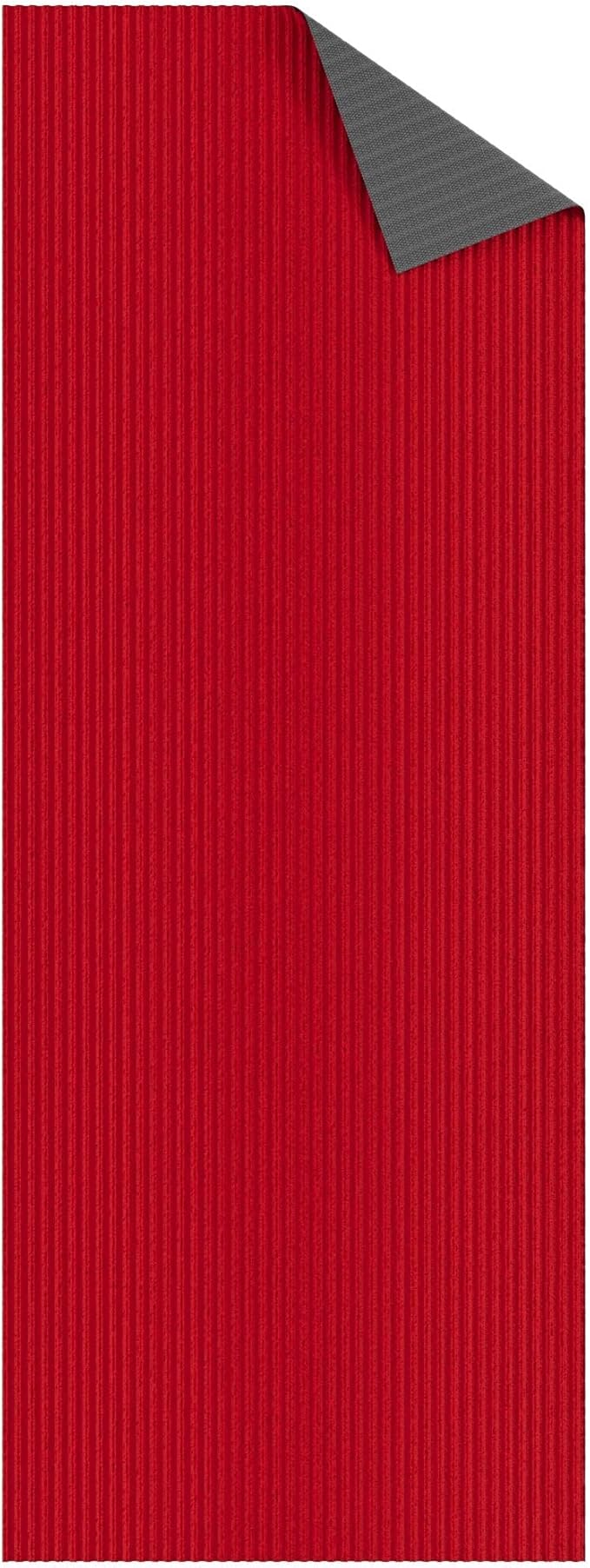 Ottomanson 2' x 49' Hallway Runner with Scraper Pile - Extra Durable Non-Slip Rug Mat for Indoor & Outdoor Use - Ideal for Kitchen, Entryway, Patio & Garage - High-Traffic Carpet, Red
