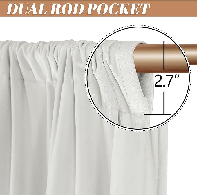 nanbowang Bleach Velvet Curtains - 42 Inches Width 84 Inches Long Soft Curtain Rod Pocket Thermal Insulated Window Treatment for Bedroom 2 Panels