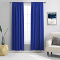 DONREN Klein Blue Blackout Curtains Panels for Bedroom - Thermal Insulated Solid Rod Pocket Curtains (42 by 84 Inch,2 Panels，Royal Blue)